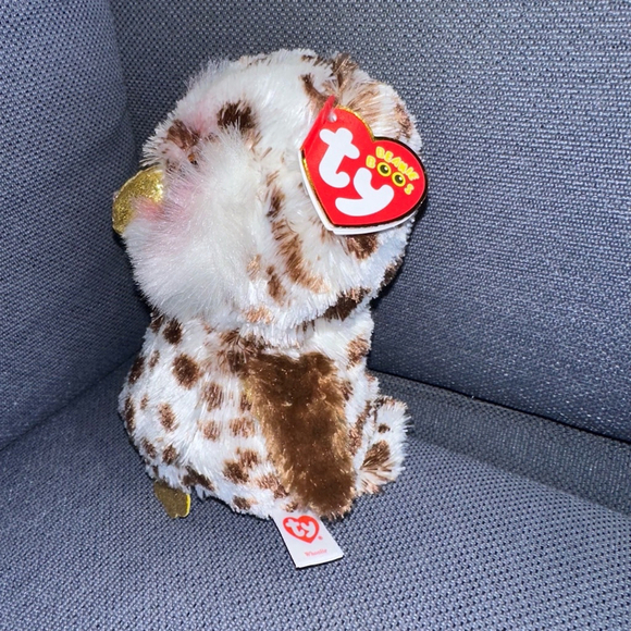 Ty Stuffed Animal Owl Plush Toy White Brown Whoolie New NWT 2022 - Picture 3 of 16